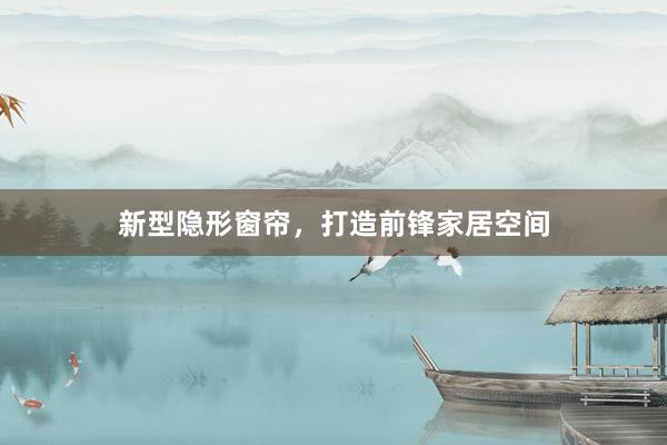 新型隐形窗帘，打造前锋家居空间